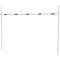 Height restriction barrier | with 2 square posts | cross tube length: 5000 mm | for casting in concrete | without barrier of aluminium tube